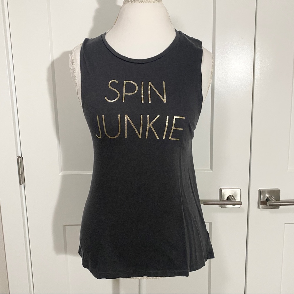 Express EXP Core Performance Spin Junkie Workout Fitness Tank Top
